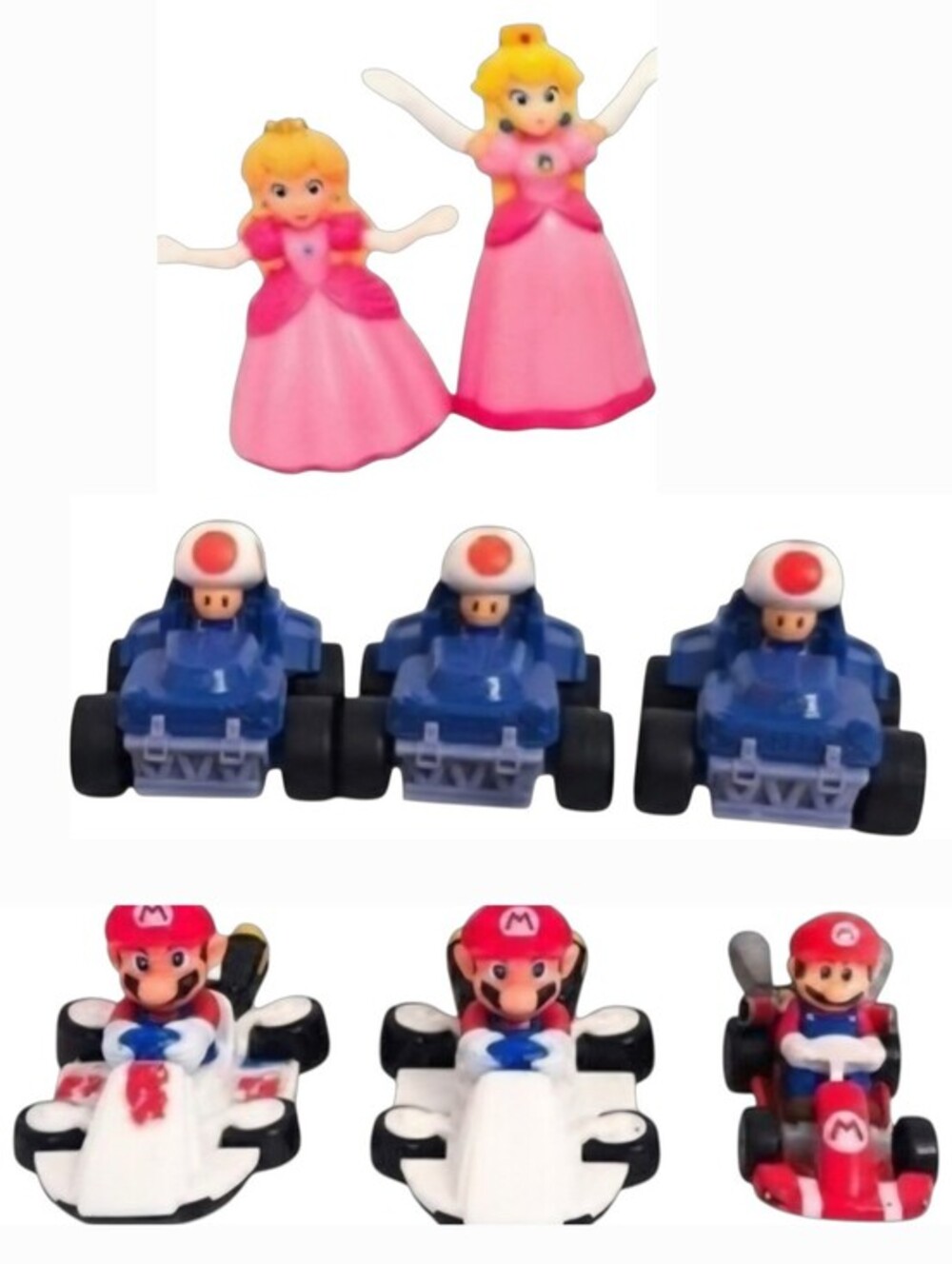 Nintendo Super Mario Hot Wheels &‎ McDonalds Toy Car Figurines (Lot of 8)